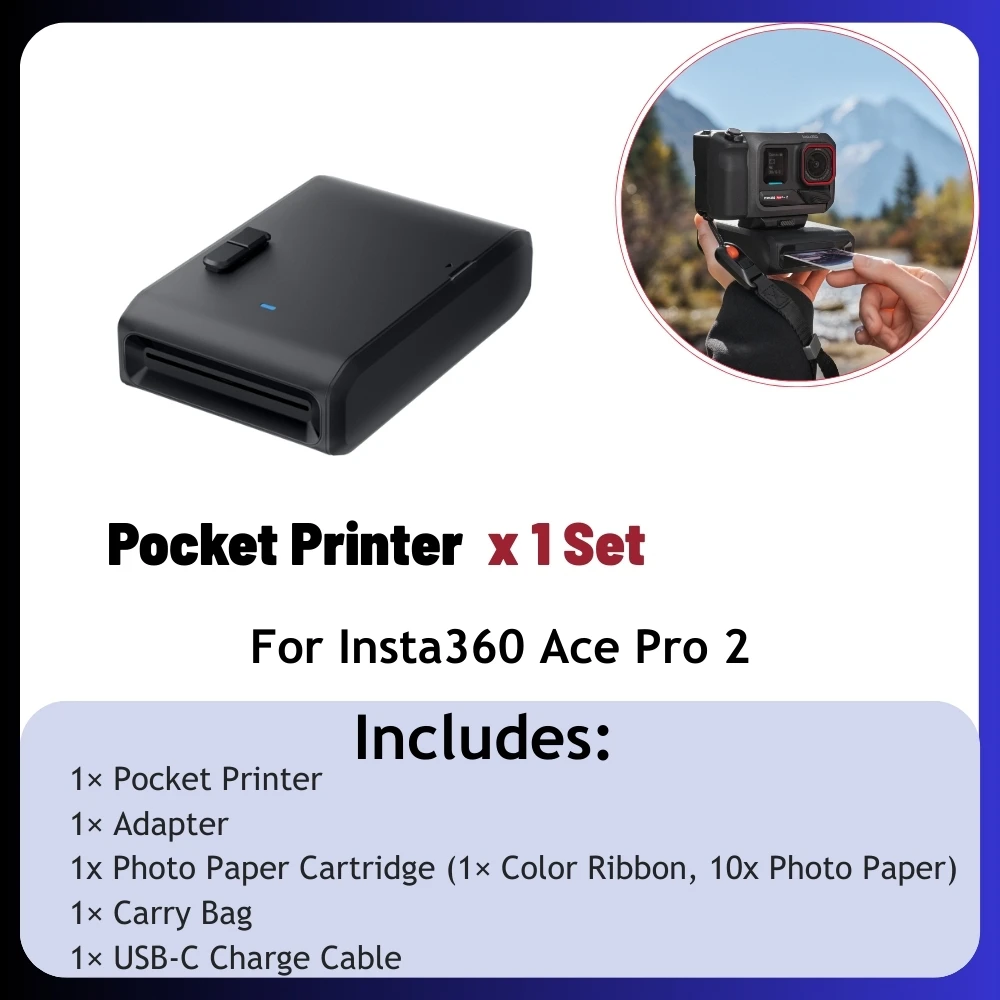 Insta360 Ace Pro 2 ポケットプリンター 写真 ポータブル Bluetooth