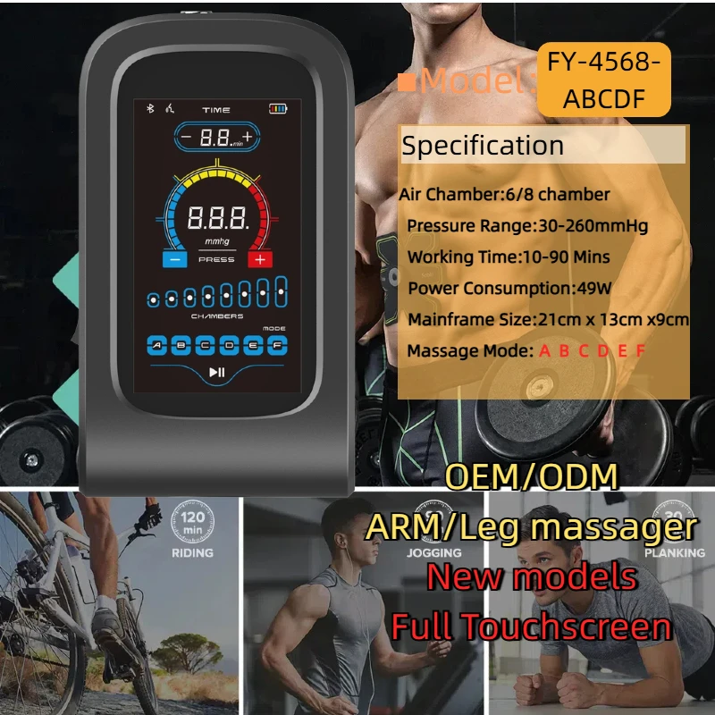 Air Compression Foot & Full Leg Recovery Massage Boots Portable Pneumatic Massager for Post-Sports Muscle Fatigue Relief