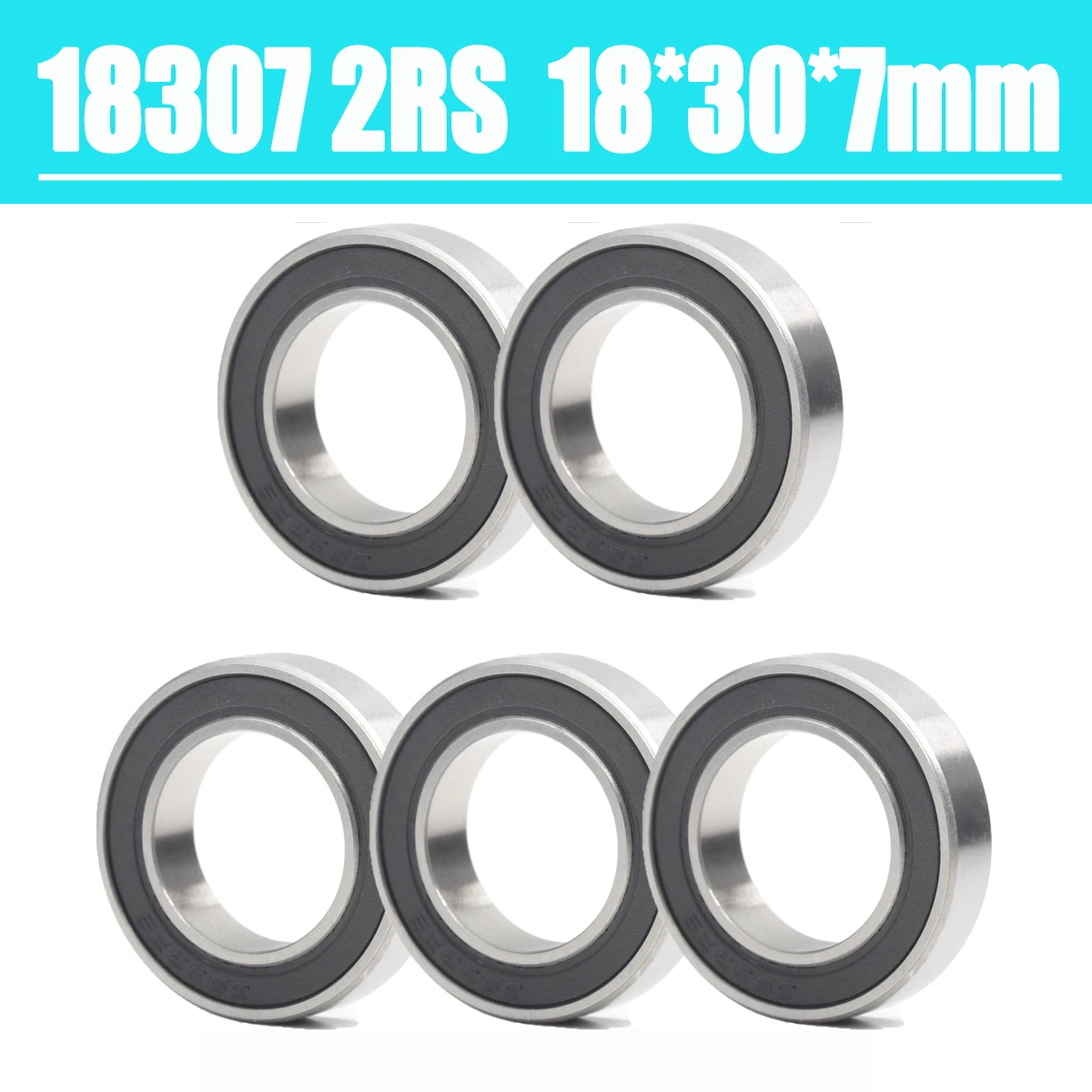 

18307RS Bearing (5 Pcs) 18*30*7 mm Bicycle Axle 18307-LBLU Drum Ball Bearings 18307 6903/18 MR18307