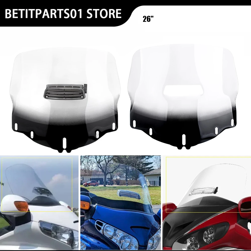 

Для Honda Goldwing GL1800 Gold Wing 1800 2001-2017 аксессуары для мотоциклов лобовое стекло обтекатель дефлектор с вентиляцией 26 дюймов