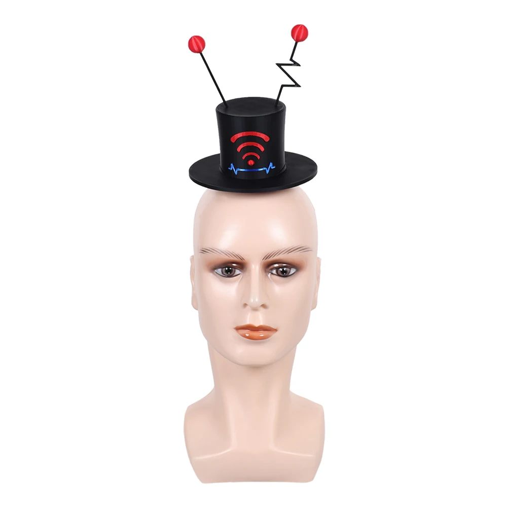 Vox Hut Cosplay Kappe Anime Cartoon Hotel Roleplay Kopfbedeckung Requisiten Männer Kopfbedeckung Outfits Halloween Karneval Kostüm Zubehör