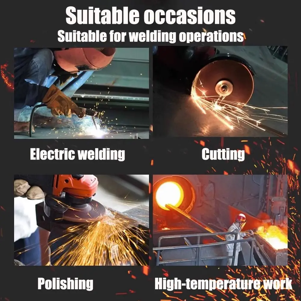 

New Cowhide Welding Gloves Soft Wear Resistant Labor Gloves High Temperature Resistance Security Protection Driving