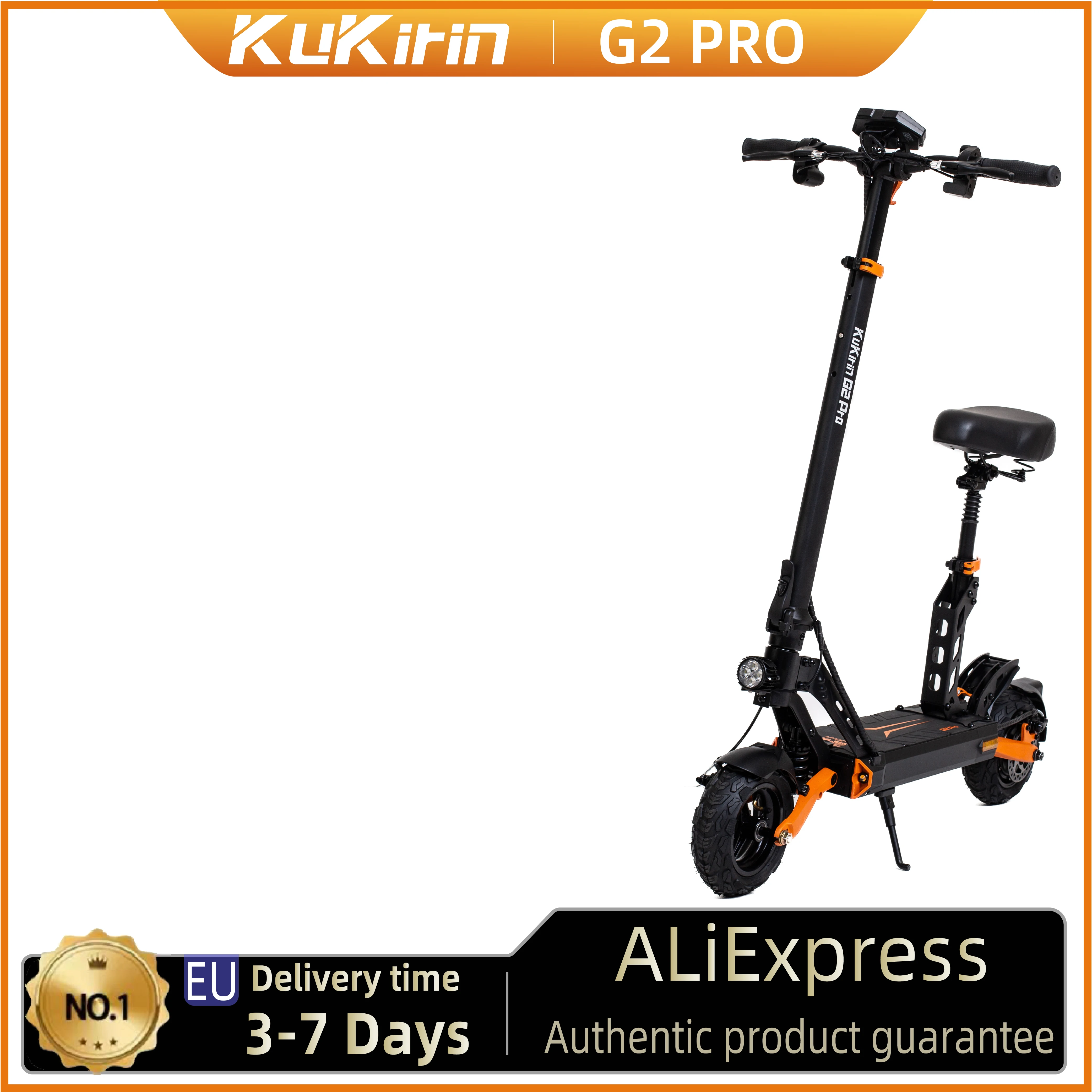 KuKirin G2 Pro (VMP) Elektroroller 500 W Motor 48 V 15,6 Ah Batterie E-Scooter für Erwachsene