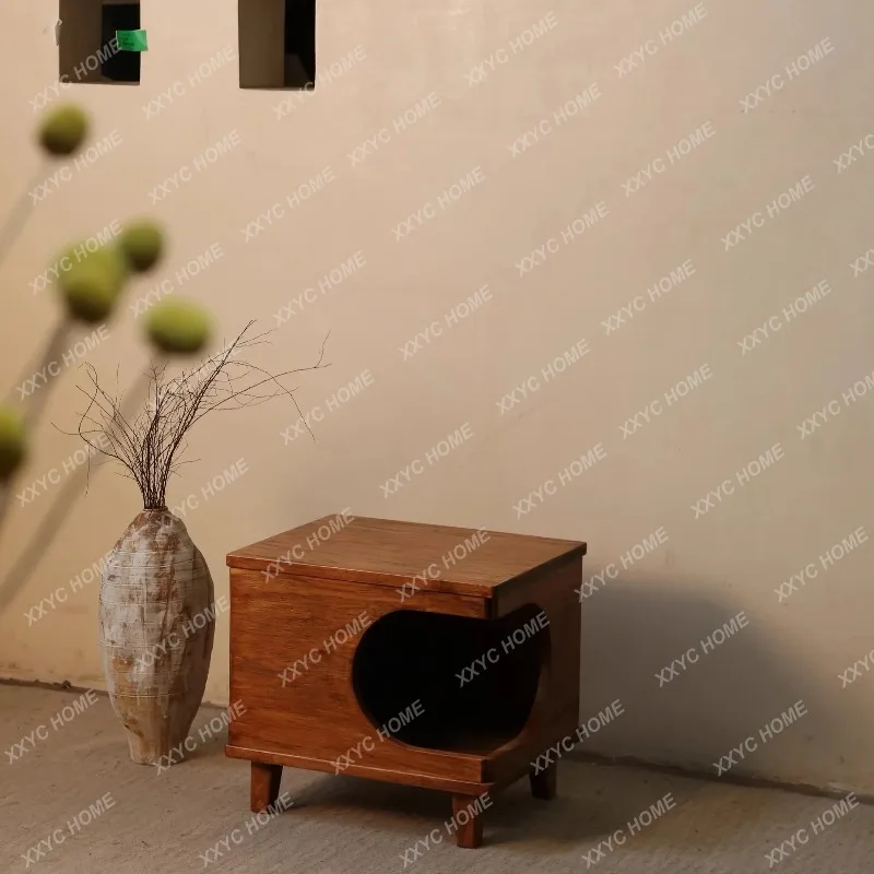 JYGJapanese Kawaii Nightstand Vintage Mid Century Nightstand Cute Small Design Square Mesa De Cabeceira Furniture For Bedroom  F