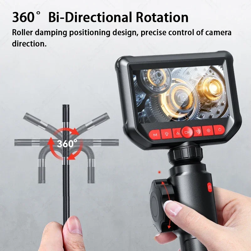 1080P 360 Car Piping Rotary Automotive Boroscope Video Piping Endoscope Ingoscope With Articulation Camera Inspection Device - view 2