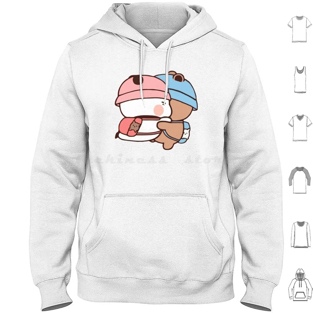 

Толстовка с воздушным шаром Bear And Panda Bubu Dudu, хлопковая толстовка с длинными рукавами, медведь и панда Bubu Dudu Balloon Love Cute Panda Bear Bubu