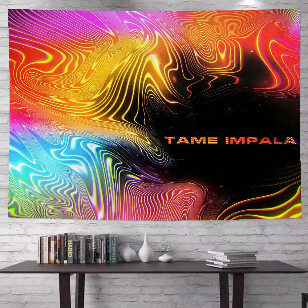 Band T-Tame I-Impala Colorful Tapestry Wall Hanging Bohemian Wall Tapestries Mandala Wall Art Decor