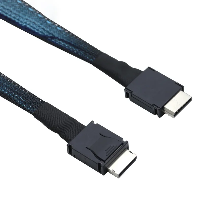 Kabel Oculink PCIe SFF-8611 4I do SFF-8611 4I Mini SAS HD, 50-200 cm, szybki przewód do transmisji danych w serwerach i pamięci masowej