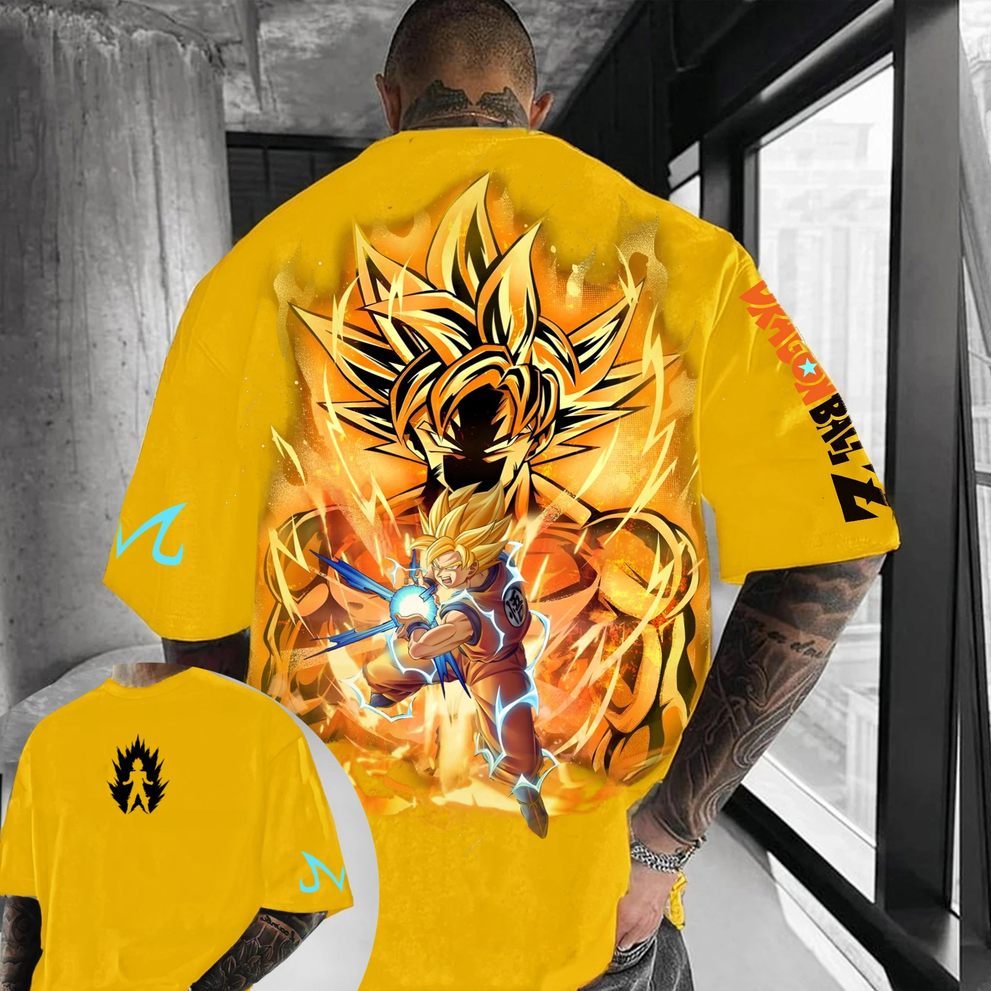 

dragon ball Trend Short Sleeve Summer Trend Comfort Sports Casual Half Sleeve Popular Couple Clothing Half Sleeve Short Sleeve