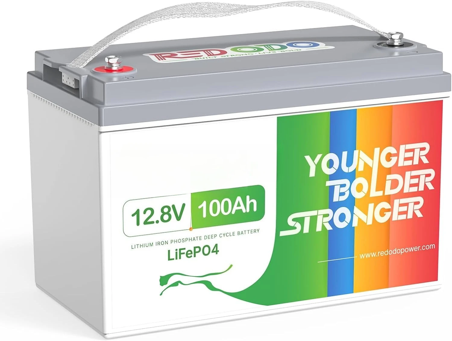 12V 100Ah LiFePO4 Battery, Group 31, for RV, Marine | 100A BMS, 1280Wh, 4000+ Deep Cycles, IP65 Waterproof, 4P4S,, Customized