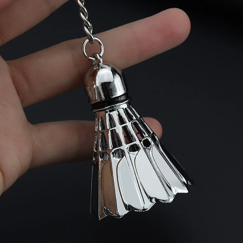 Creative 3D Simulation Mini Badminton Keychain Gymnasium Sports Club Promotional Souvenir Key Ring Gift Charms