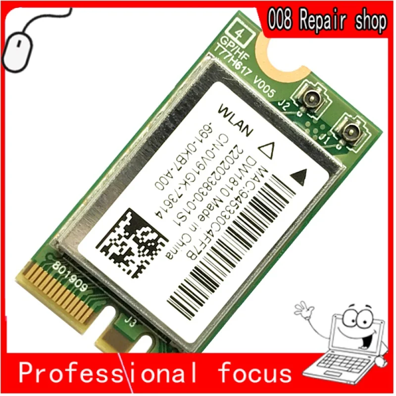 For DELL 15 5565 5567 3567 DW1810 ac NGFF 433Mbps BT4.1 WiFi Wireless Network Card QCNFA 435 WIFI