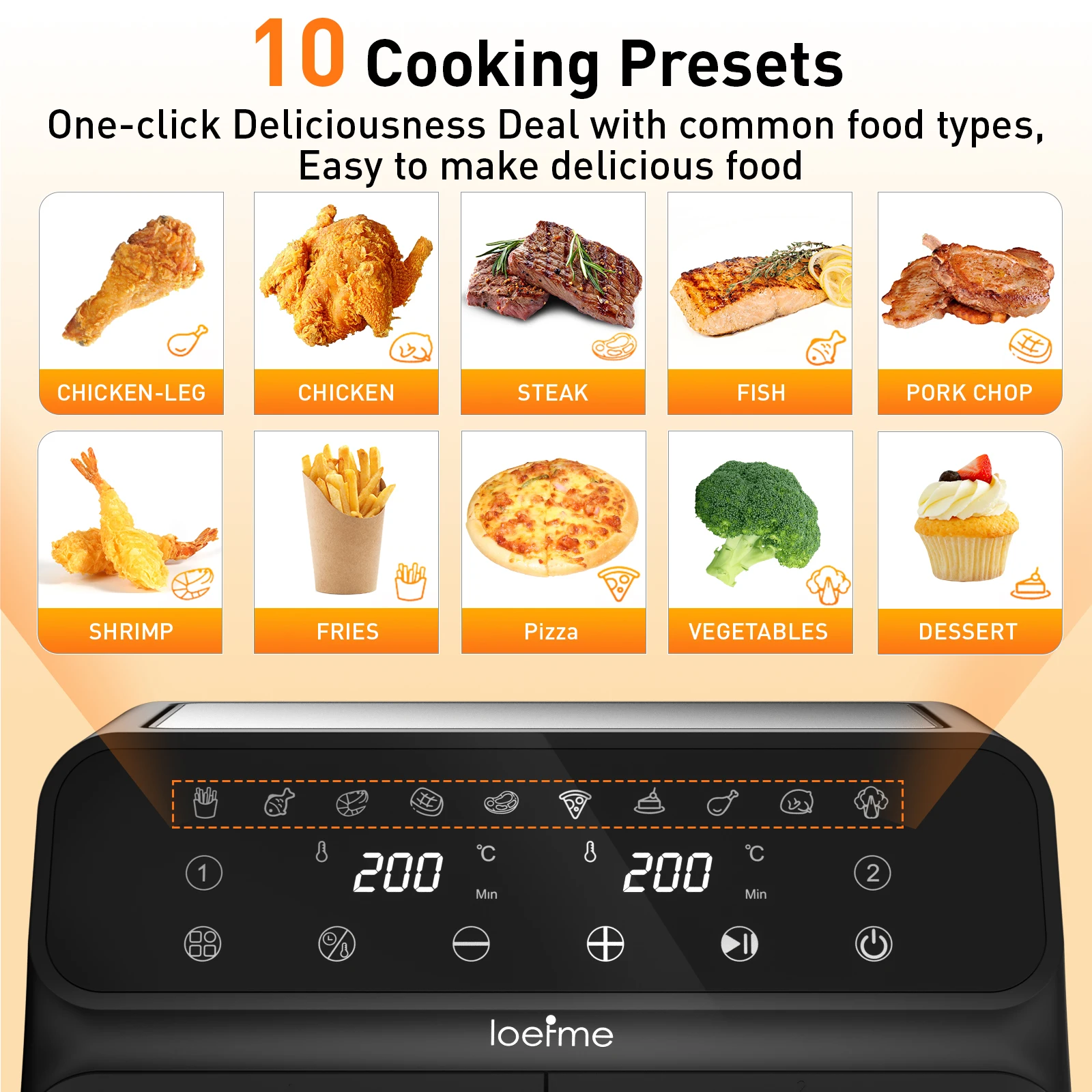 Dual Zone Digital Air Fryer, 2 Drawers, 7.6L, 6-in-1, Uses No Oil, Air Fry, Max Crisp, Roast, Bake, Reheat, Dehydrate