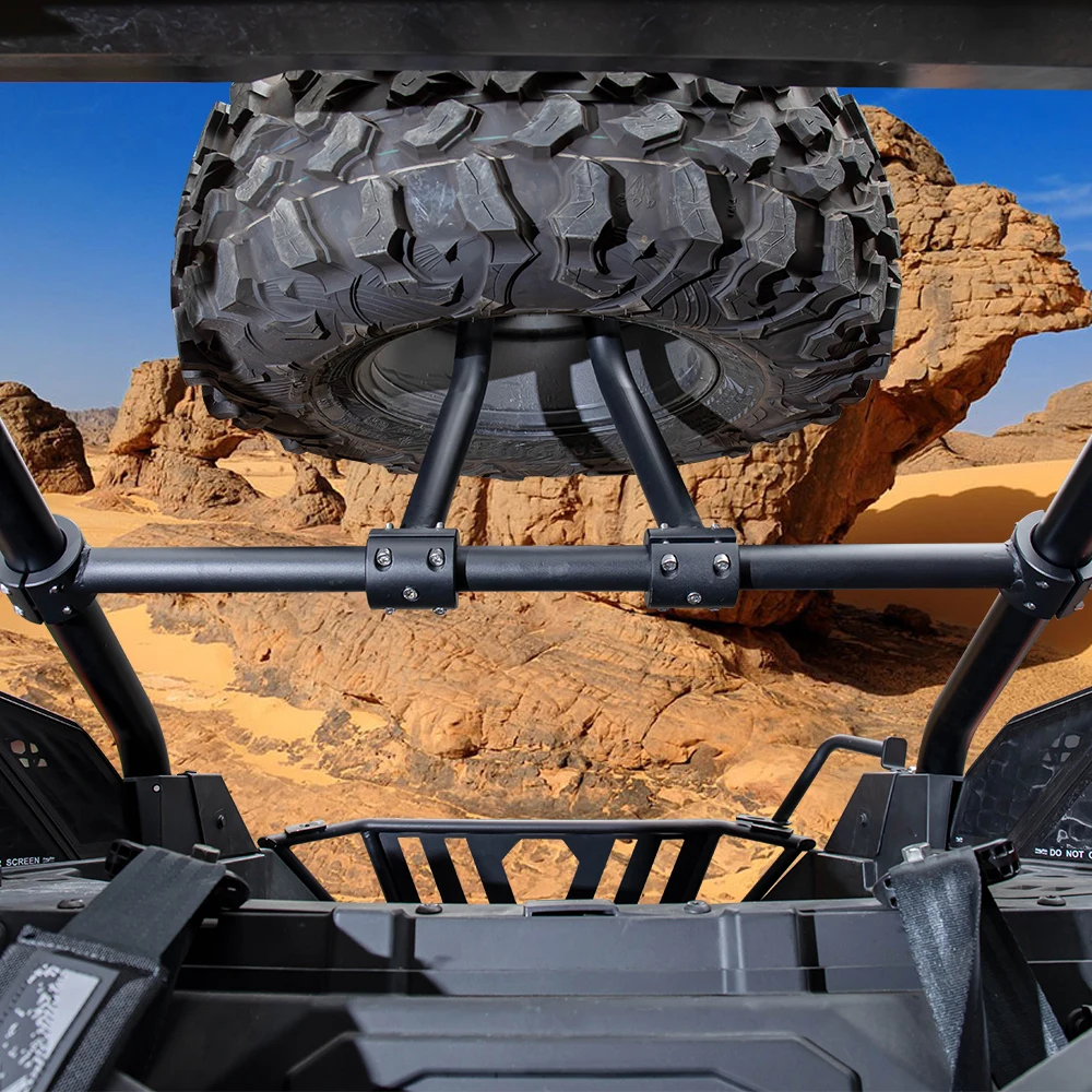 UTV Steel Spare Tire HolderCompatible with Polaris RZR PRO XP / RZR Turbo R 2020-2024 2025 Metal Tire Carrier Bracket