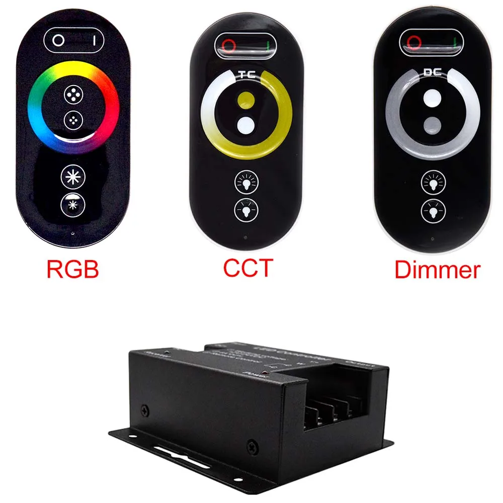 

Rf 6 Keys Touch Remote Controller DC12-24V 6A/CH PWM RGB CCT DIM Dimmer For RGB Single Color Dual White Led Strip