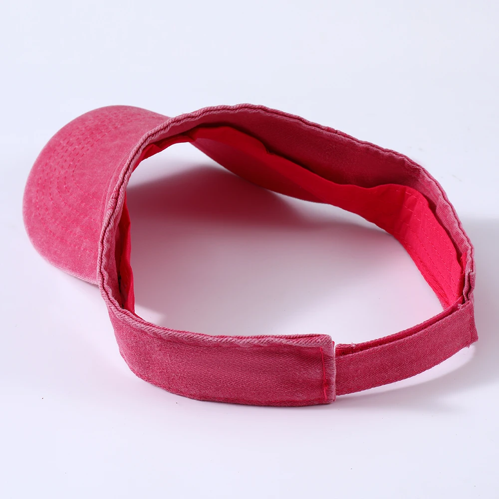 Sommer-Sonnenhüte aus Gewaschener Baumwolle, Leere Kopfbedeckung für Damen und Herren, Sport- und Reise-Strandhut, Einfarbiger Sonnenschutz Anti-UV-Visor Golfkappen – Detail 19