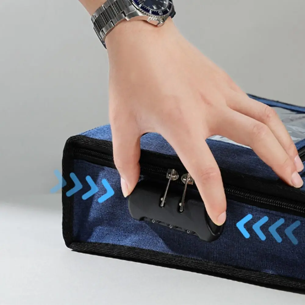 Portable Travel Luggage Bag Practical Large Capacity Stamp Storage Organizer Simple 3 Colors Notebook Briefcase Business Use