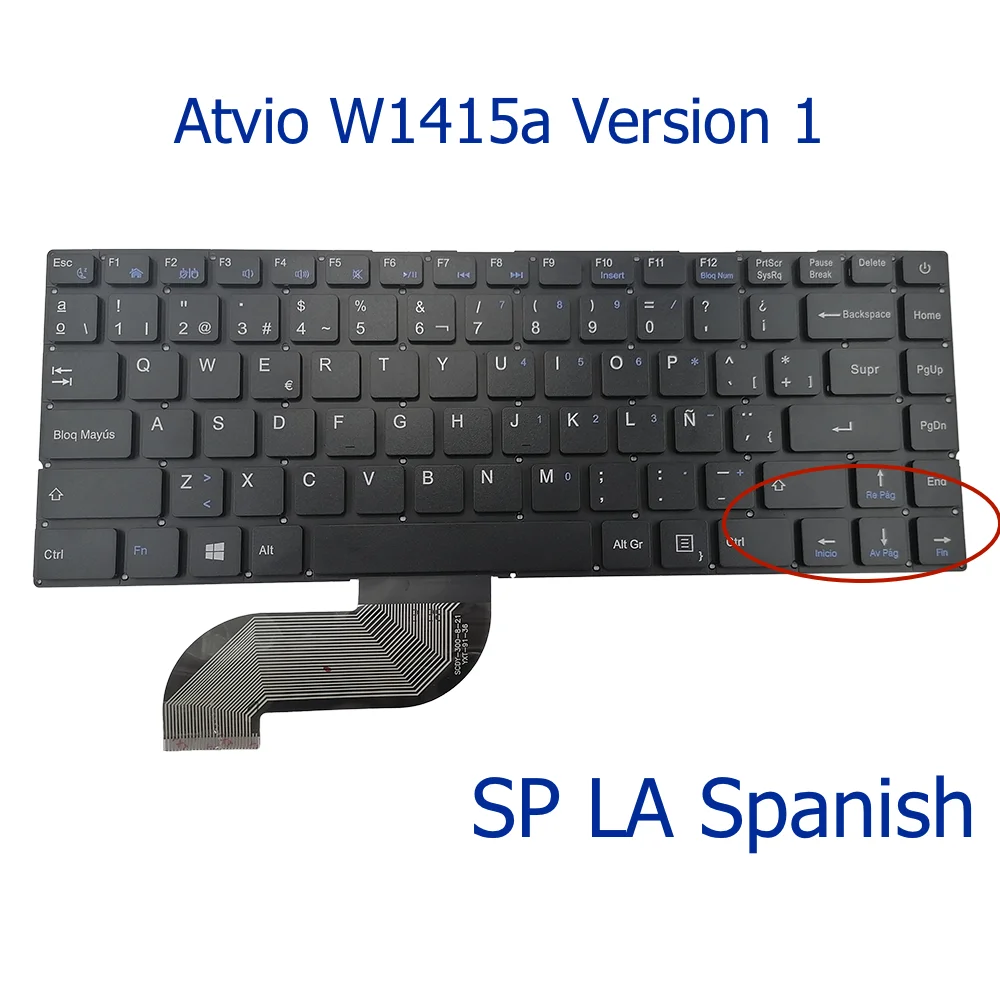 US SP LA PT-BR Clavier Pour Atvio W1415a Ordinateur Portable Mb30011007 Yj-961 MB27716023 Espagnol Latin Brésil Ordinateur Portable Clavier get