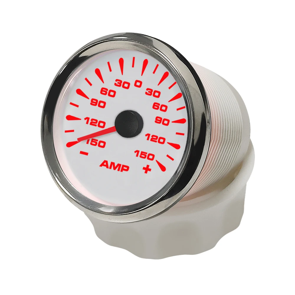 ELING 52mm (2'') Ammeter Ampere Meter +/-50A +/-80A +/-150A  with Current Sensor with 8 Colors Backlight 12V 24V for Auto Boat