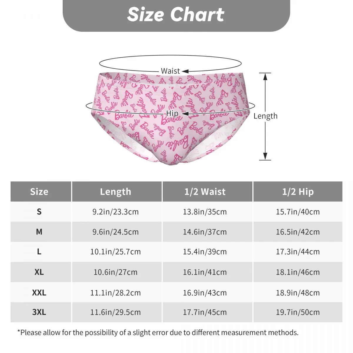 Custom Mens Pink Barbie Men Brief Panties Male Breathable Underwear Underpants