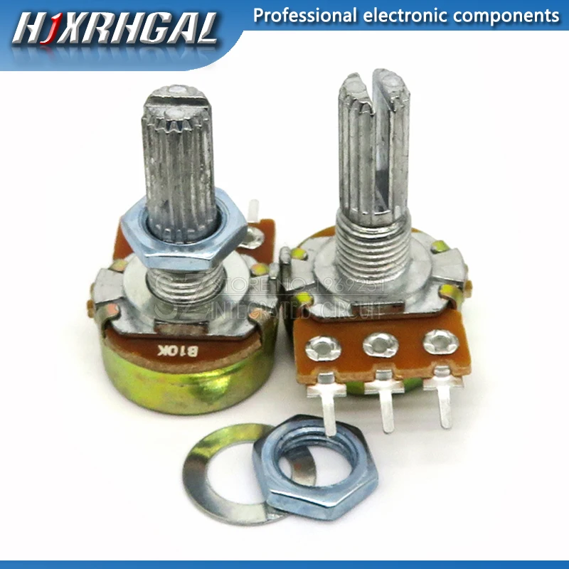 10pcs WH148 20mm 3pin Potentiometer B1K B2K B5K B10K B20K B50K B100K B250K B1M 1K 2K 5K 10K 20K 50K 100K 250K 500K 1M hjxrhgal