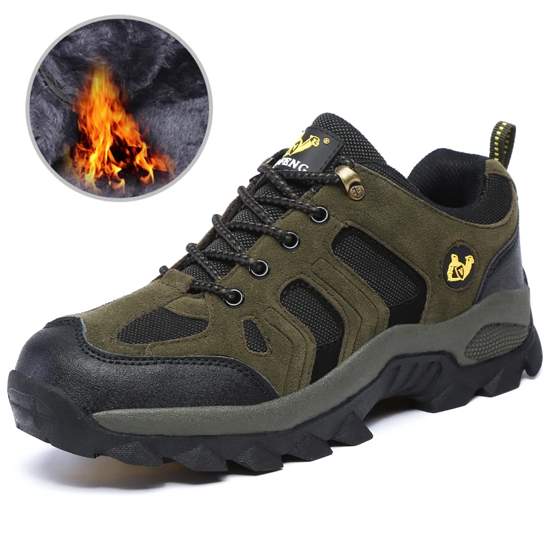 Autumn winter couple shoes hiking shoe outdoor sports off-road shoes thick-soled wear-resistant non-slip men shoes women\'s shoe