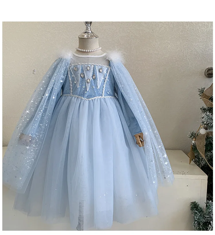 Frühling Herbst Mädchen Prinzessinnenkleid mit Abnehmbaren Schultern Kinder Puff-Tüllkleid Baby Weiches Tüllkleid Kinder-Abendkleid Kinder-Performancekleid – Detail 8