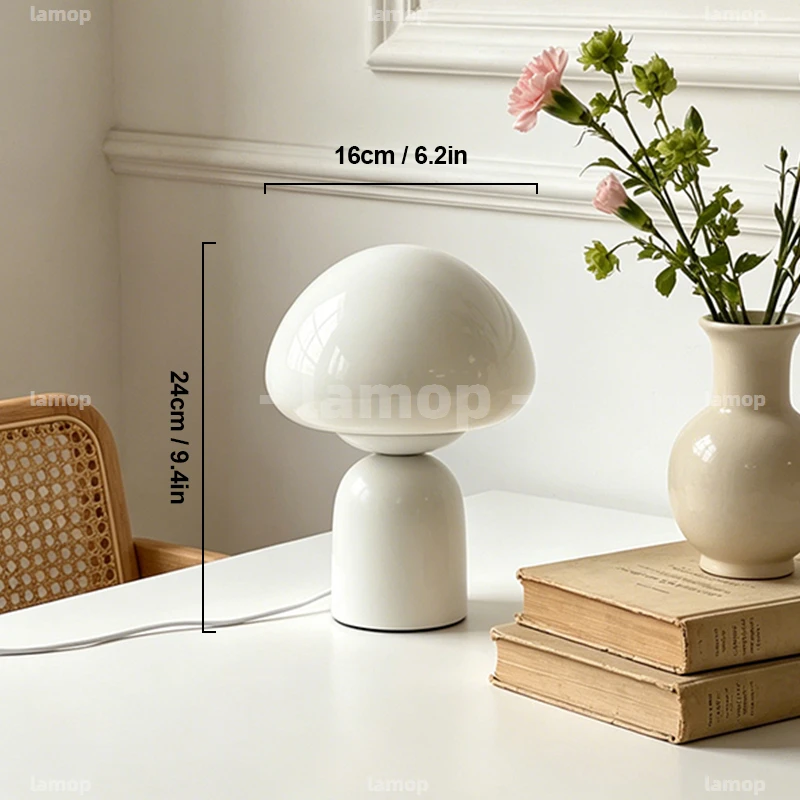 Glass Warm‑Halo Plump‑Curved Pomaceous‑Shade Bell‑Can Base Table Lamp Western‑Leisure Casual 3 Tone Gentle Glow Dorm Desktop