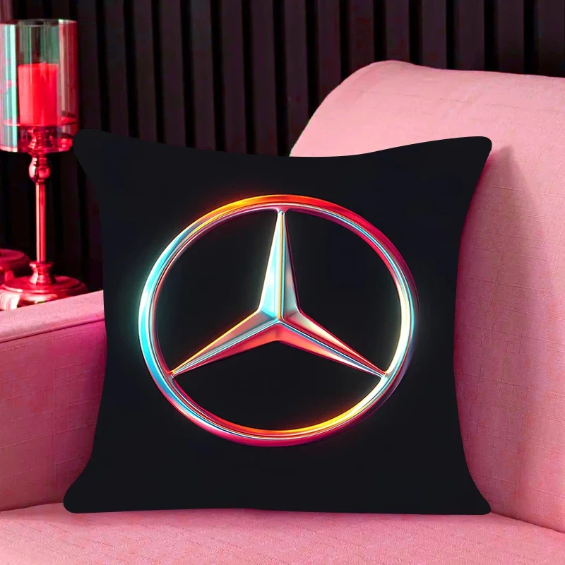 Funda de almohada cuadrada para decoración del hogar, cubierta de silla de restaurante y coche, Dakimakura, a la moda, m-mercedes-benz