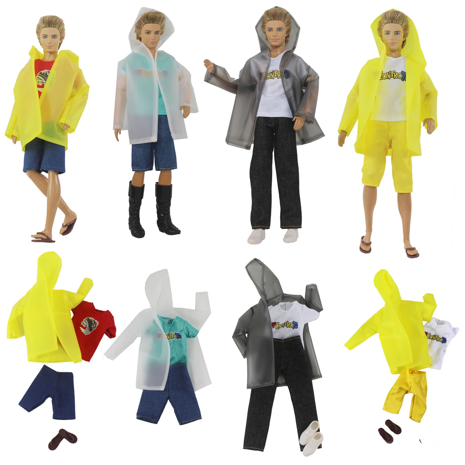 1 Set Doll Clothes Raincoat Outfit for 12 inch Ken Doll Many Style for Choice 05