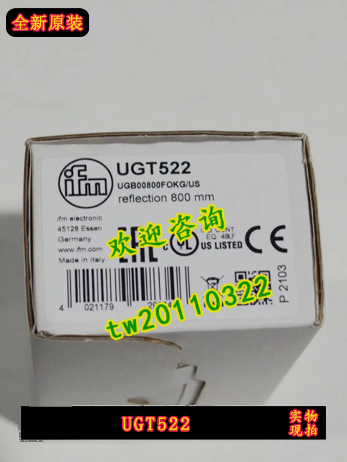 【 Physical Photo 】 UGT522 German IFM Yifumen Ultrasonic Sensor