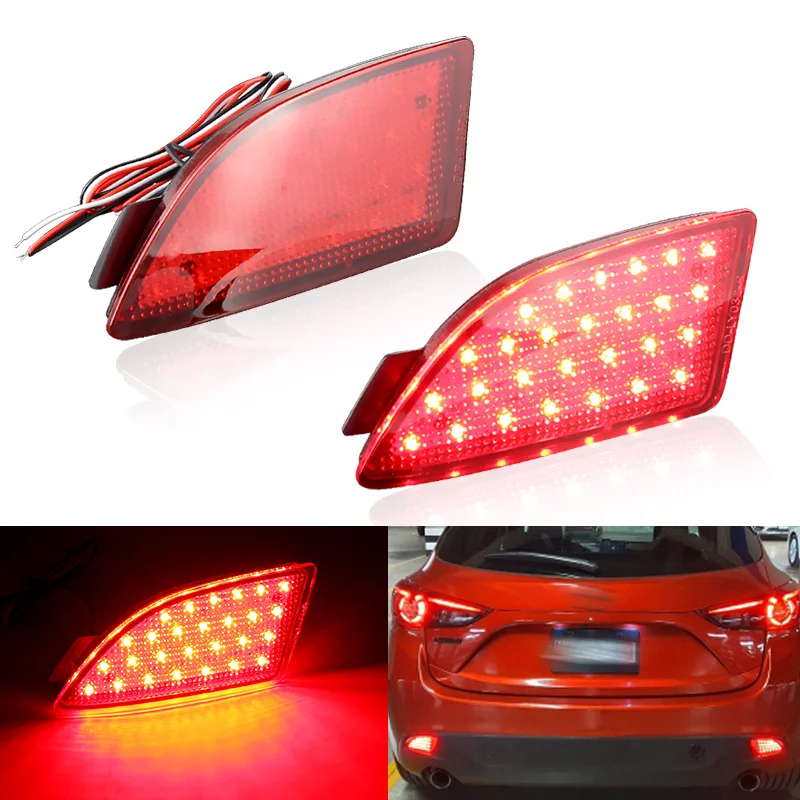 

LED Red Rear Brake Stop Light For Mazda 3 Axela Hatchback 2013-2016 Back Turning Light Bumper Reflector Lamp Car Accessories