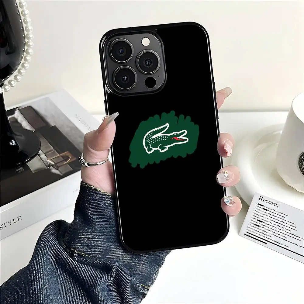 Niedliche Cartoon G-Gudetama Handyhülle für iPhone 17 Air 16 15 14 Pro Max Plus 13 12 11 Schwarzer Patch PC Hartschalen-Cover