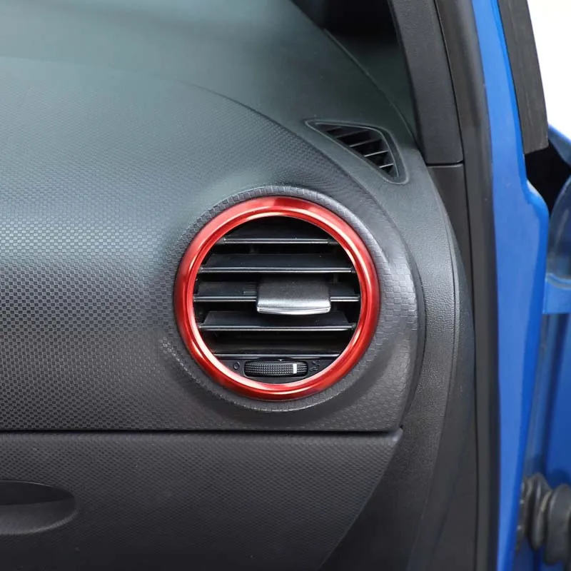 For SEAT Leon MK2 2008-2012 Aluminum Alloy Car Center Control Side Air Outlet Decorative Ring Car Interior Accessories