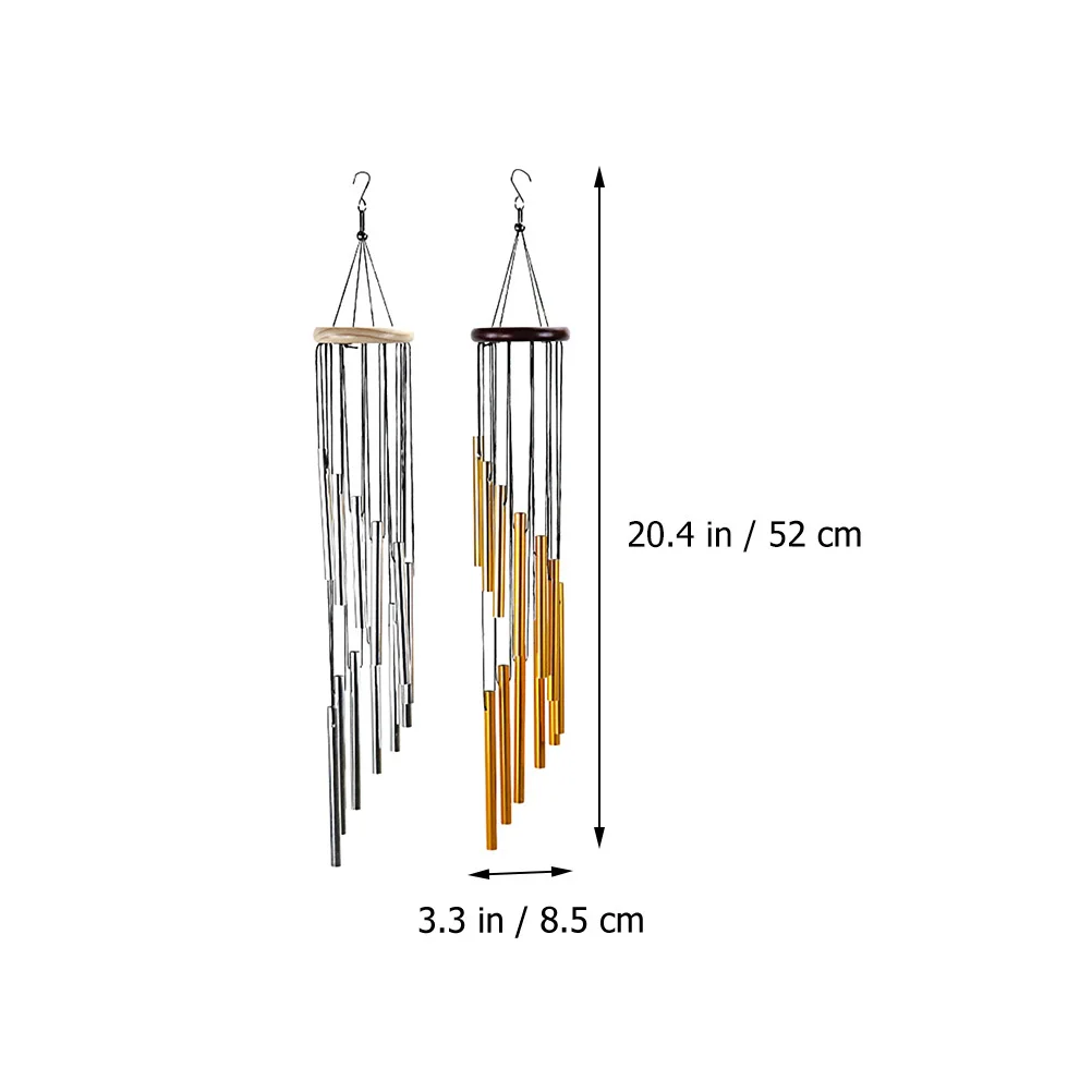 

2pcs Wind Chime Tube Decorative Small Wind Chimes For Outside Outdoor Hanging Garden Decor Modern Windchime Patio Door