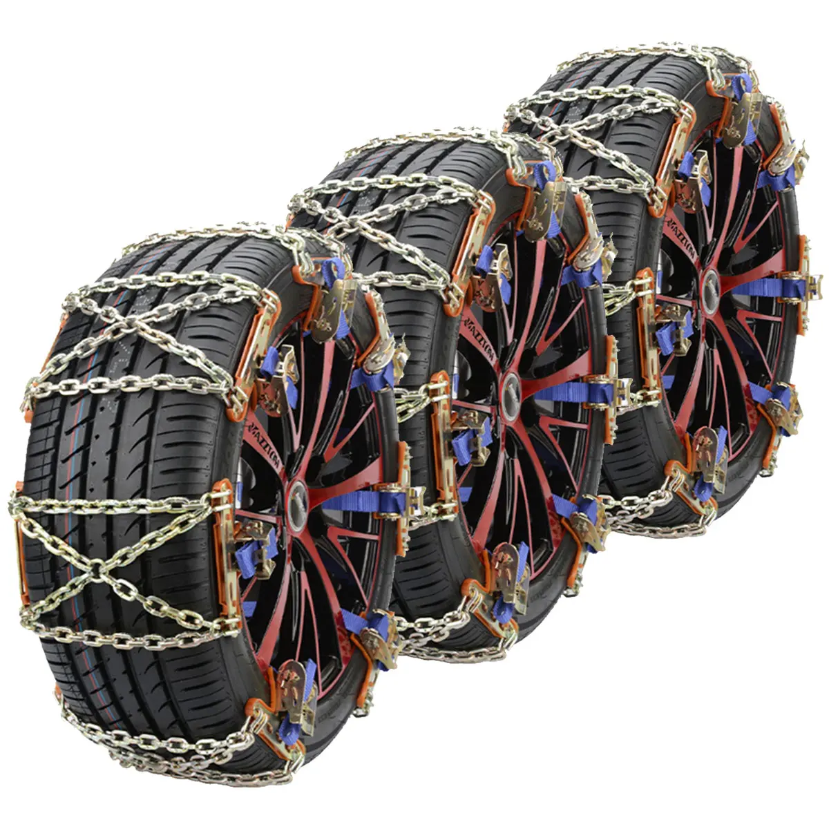 

4pcs Universal Steel Truck Car Wheels Tyre Tire Snow Ice Chains Belt Winter Anti-skid Vehicles SUV Wheel Chain Mud Road Safe