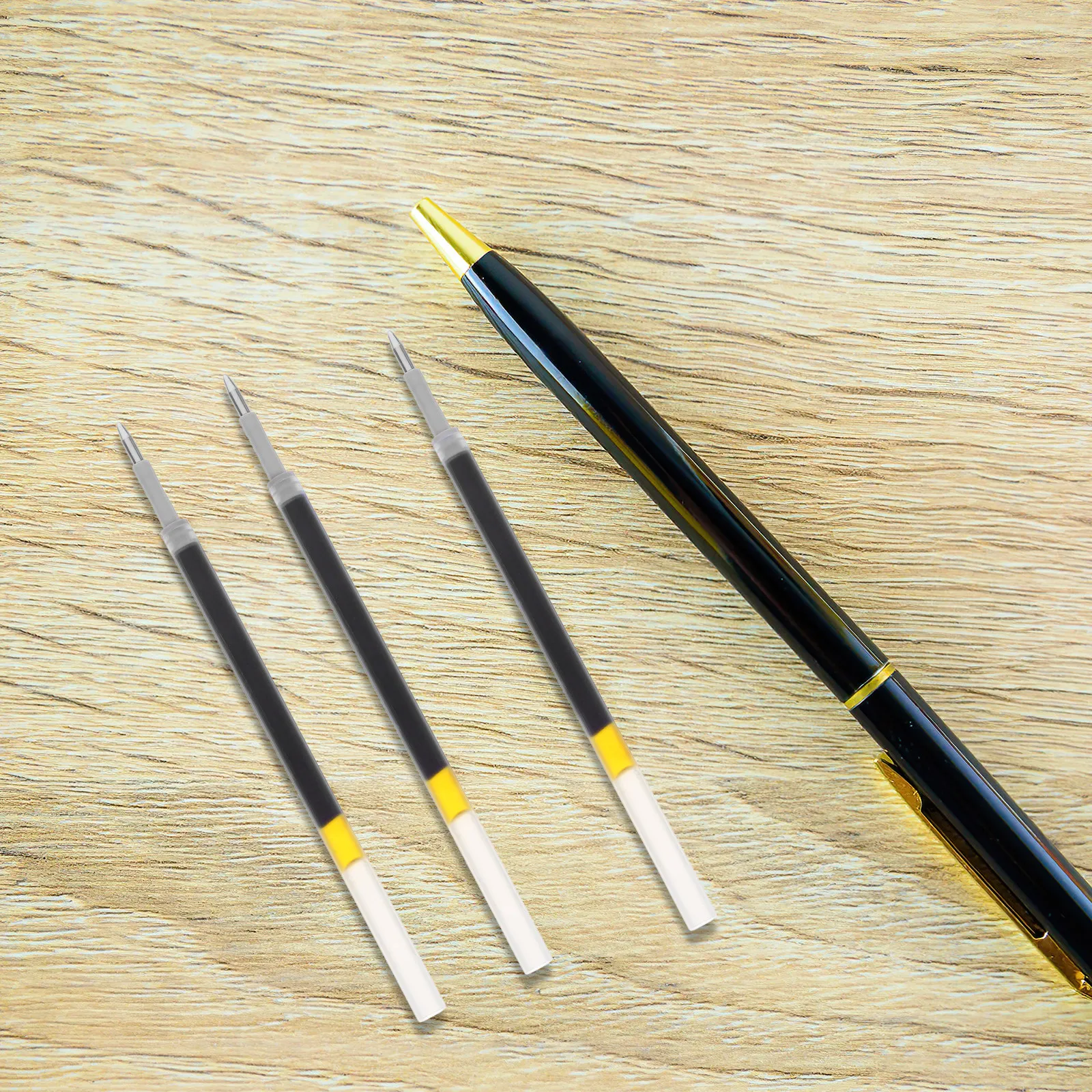 

60Pcs Writing Pen Refills Gel Ink Fine Point Smooth Reliable Performance PP Body Portable Refills for Study Drawing Office Daily