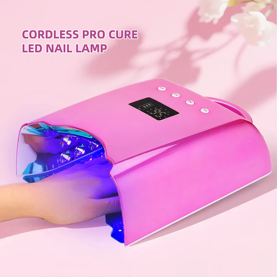 Cyrstal perles 78W/86W lampe à ongles Rechargeable avec fond miroir sans fil Gel vernis sèche sans fil ongles UV lampe à LED