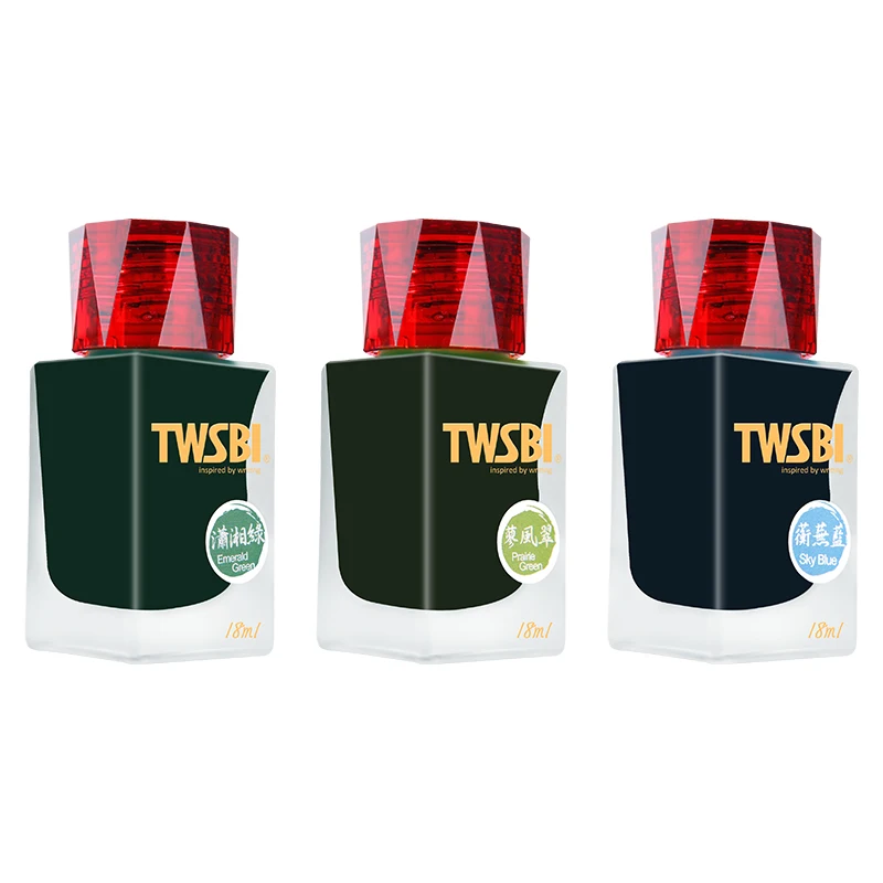 Twsbi 1791 Color Ink Student Color Non-carbon Pen 18ml Vial Gradual Change Color Ink Gift Box Fountain Pen Ink