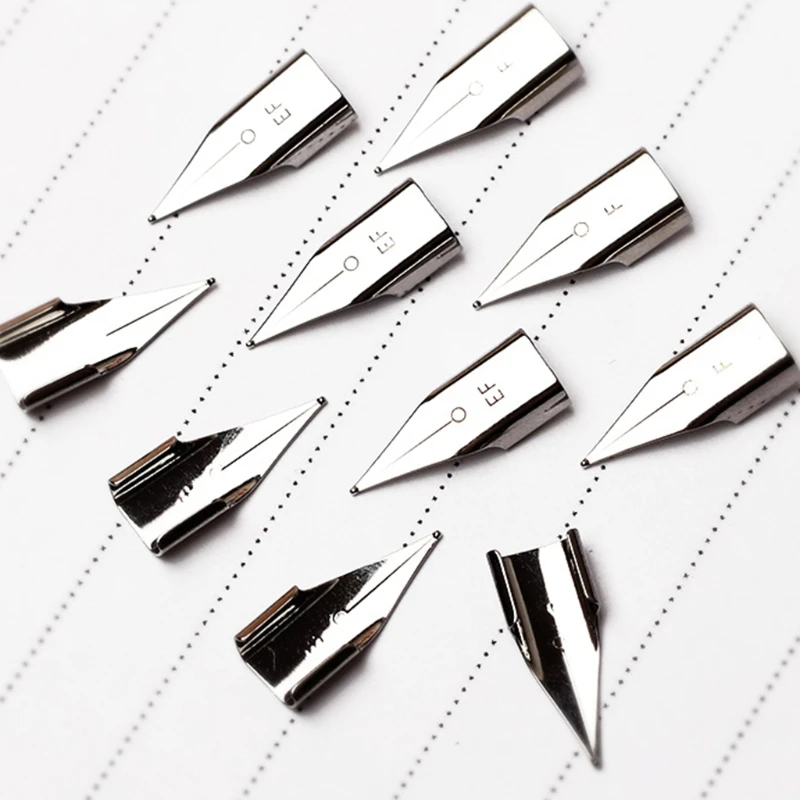 5PCS Pen Nibs 0.38mm/0.5mm Nibs EF/F Straight Pen Tips for Most Fountain Pens