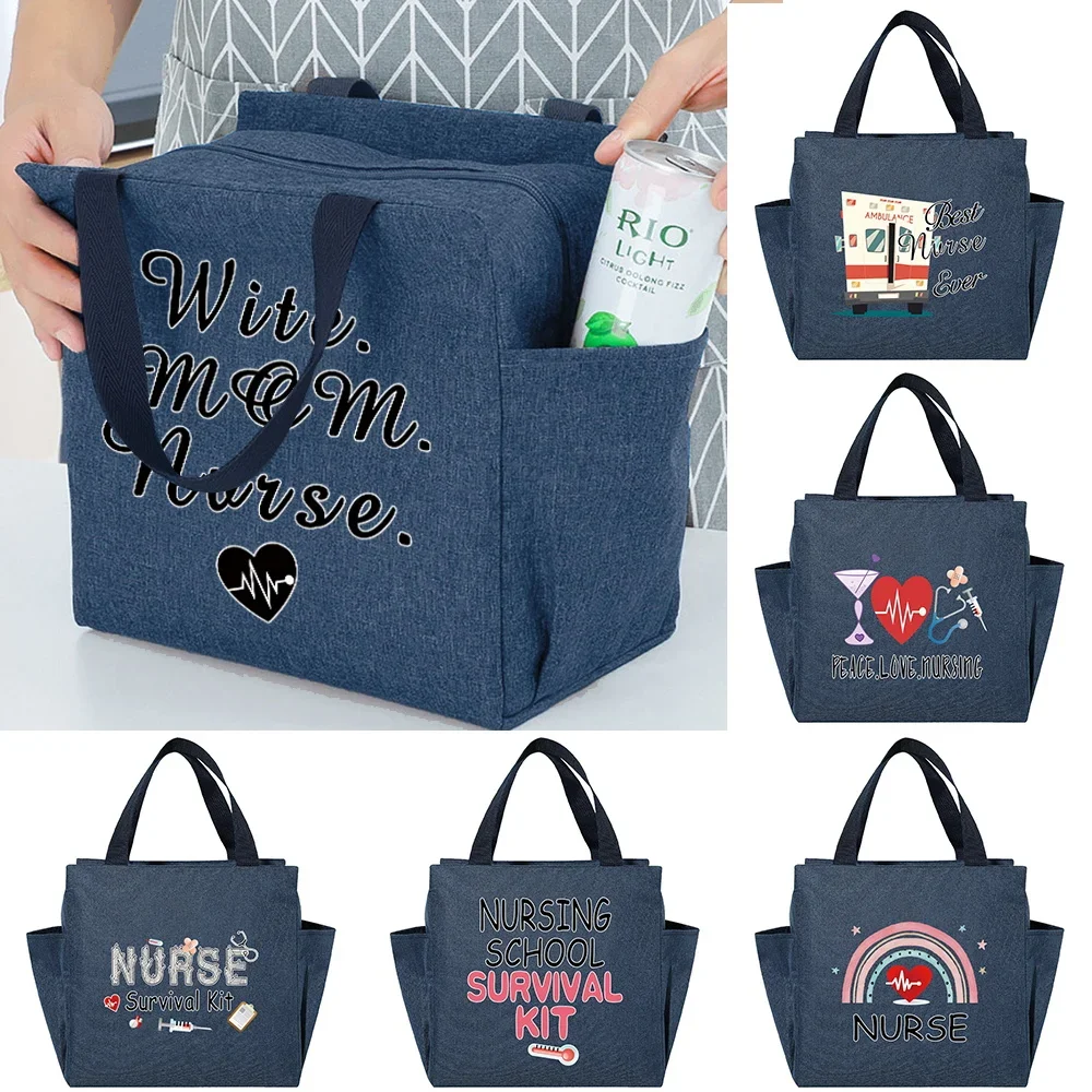 

Child Insulated Lunch Bag Girl Travel Picnic Organizer Portable Nurse Work Thermal Lunchbox Bento Pouch Food Storage Cooler Bags