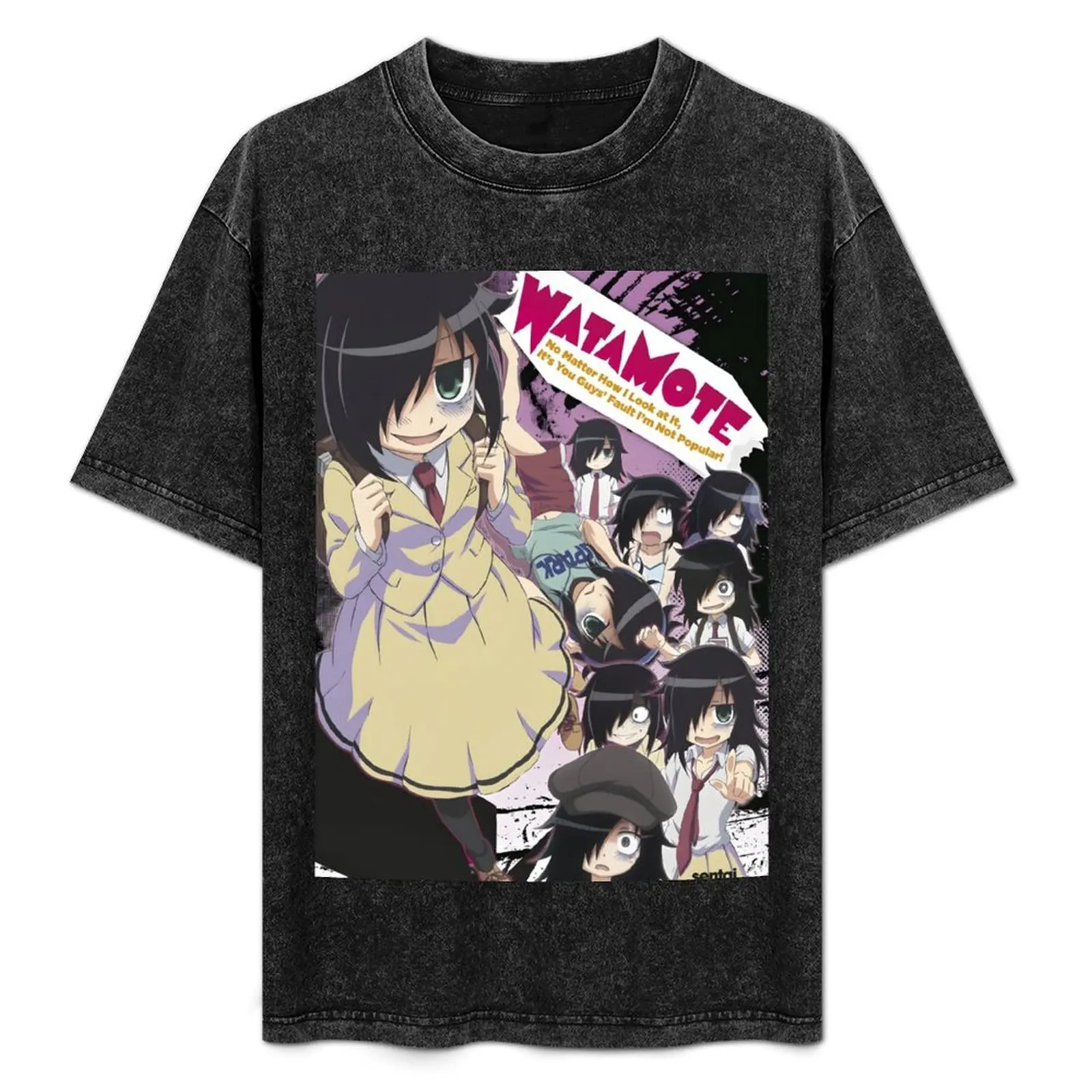 WATAMOTE Tomoko Kuroki poster T-Shirt T-shirts oversize cotton man t-shirts oversized mens shirts graphic tee