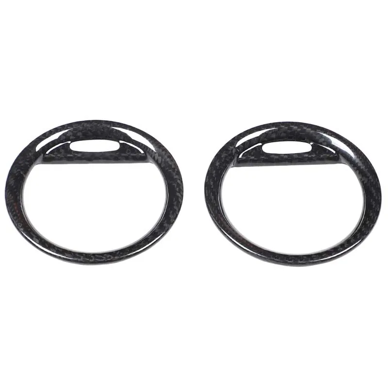 2 قطعة ألياف الكربون الحقيقية لشركة فيات 500 2008-2015 أبارث 595 2012-2015 أبارث 695 2010-2015 سيارة الجانب تنفيس الهواء الإطار اكسسوارات السيارات