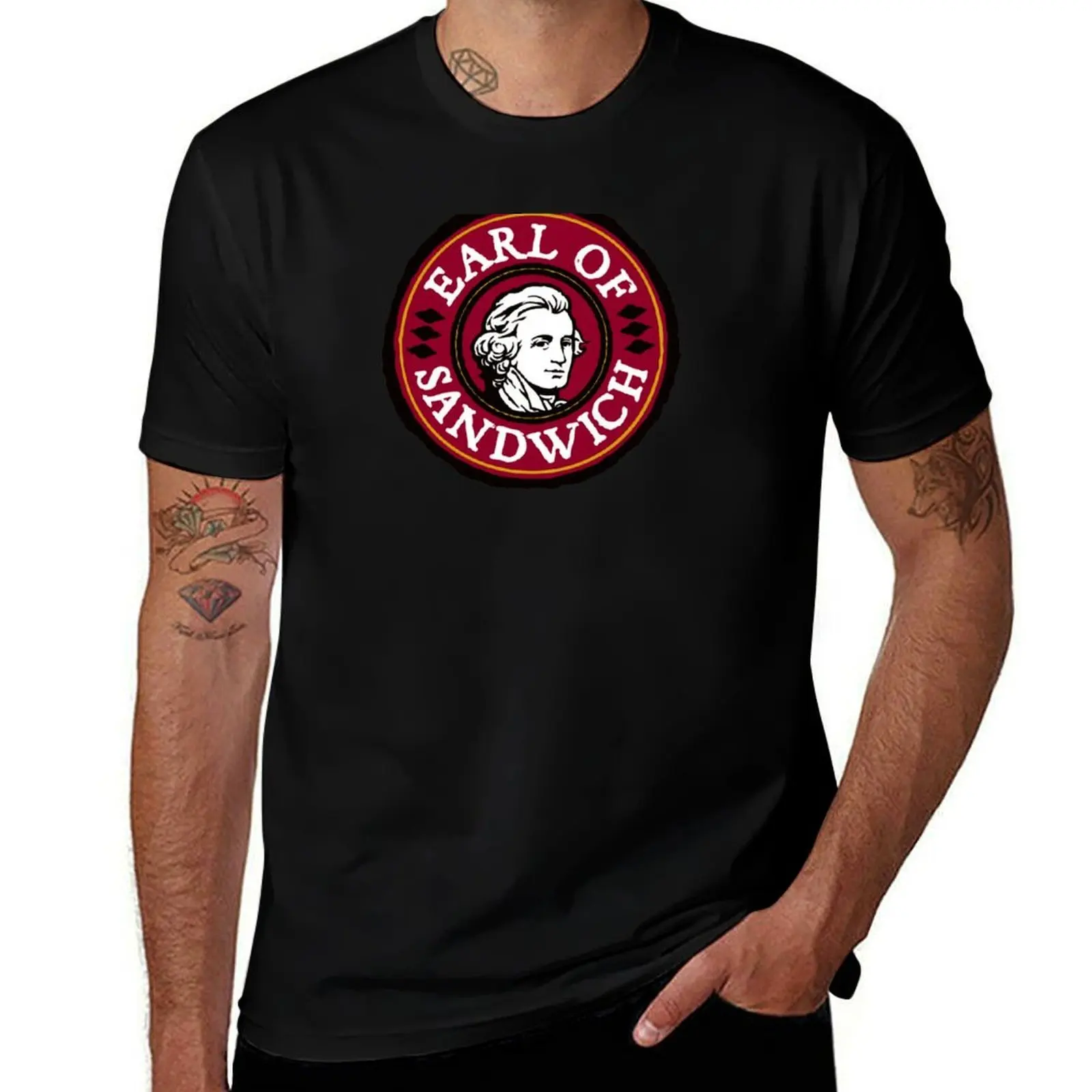 

Earl of Sandwich (restaurant) logo T-Shirt Comfortable Work Wear Tee