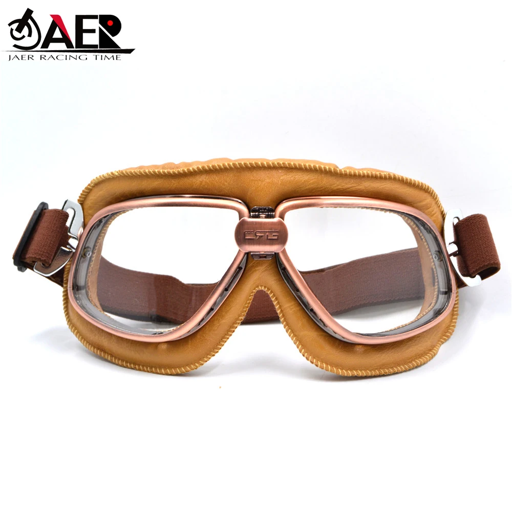 Motorcycle Vintage Old School Retro Goggles Glasses for Sport Racing Off Road Pilot Cycling Eye Ware