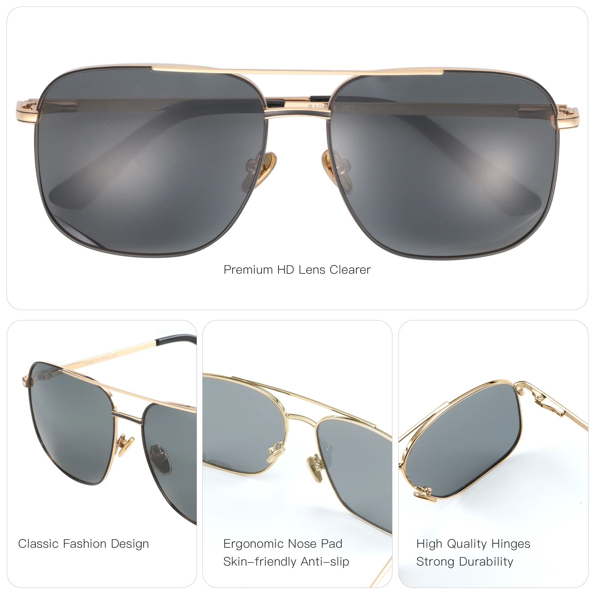 نظارات شمسية مستقطبة من BLUEMOKY Aviator بتصميم جسر مزدوج حماية من الأشعة فوق البنفسجية 400 نظارات شمسية تقدمية للرجال