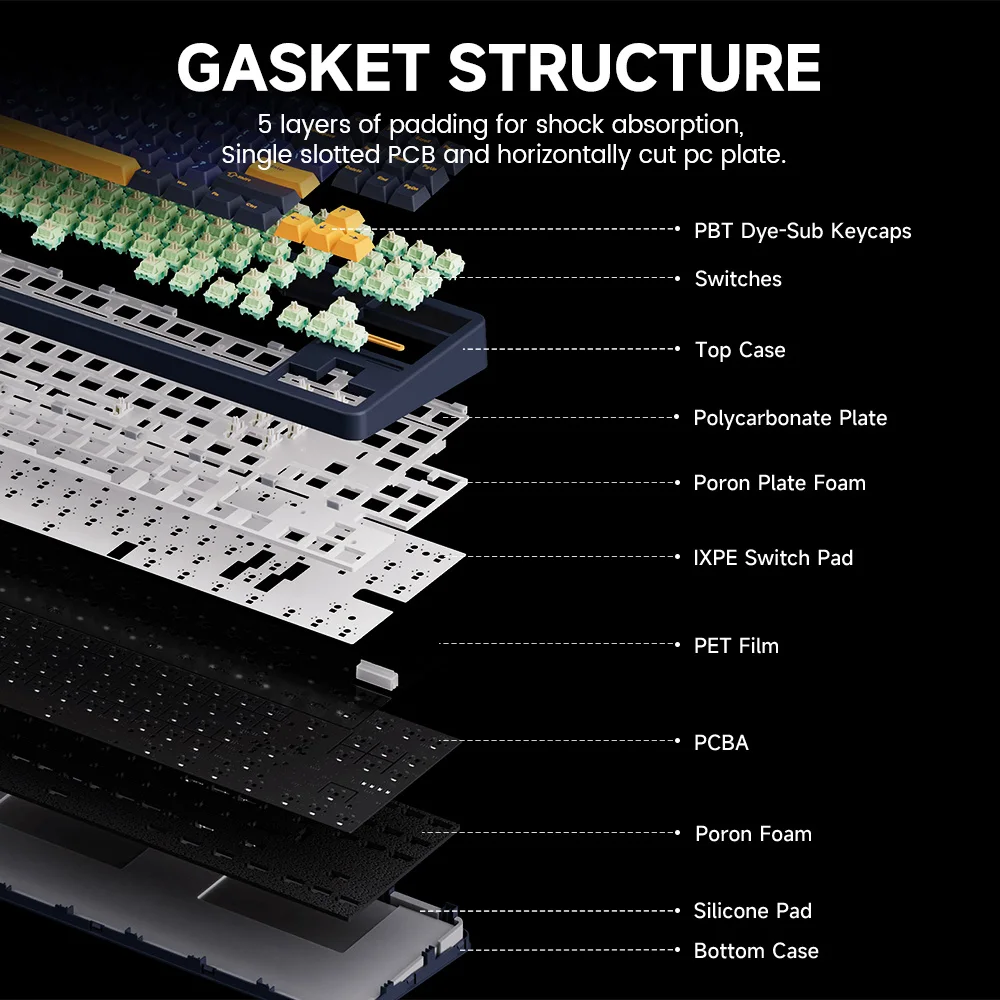 Akko TAC87 Mechanical Keyboard 80% TKL Hot-swap RGB 10000mAh USB Akko TAC87 Mechanical Keyboard 80% TKL Hot-swap RGB 10000mAh USB