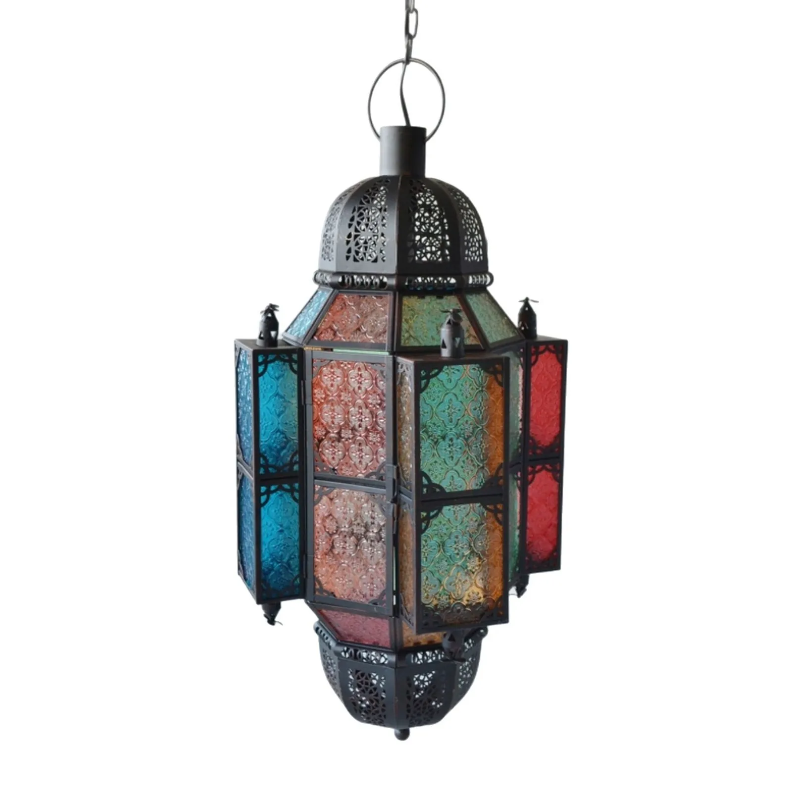 

Turkish style, wrought iron outdoor hollow, color, candle holder, garden candle holder