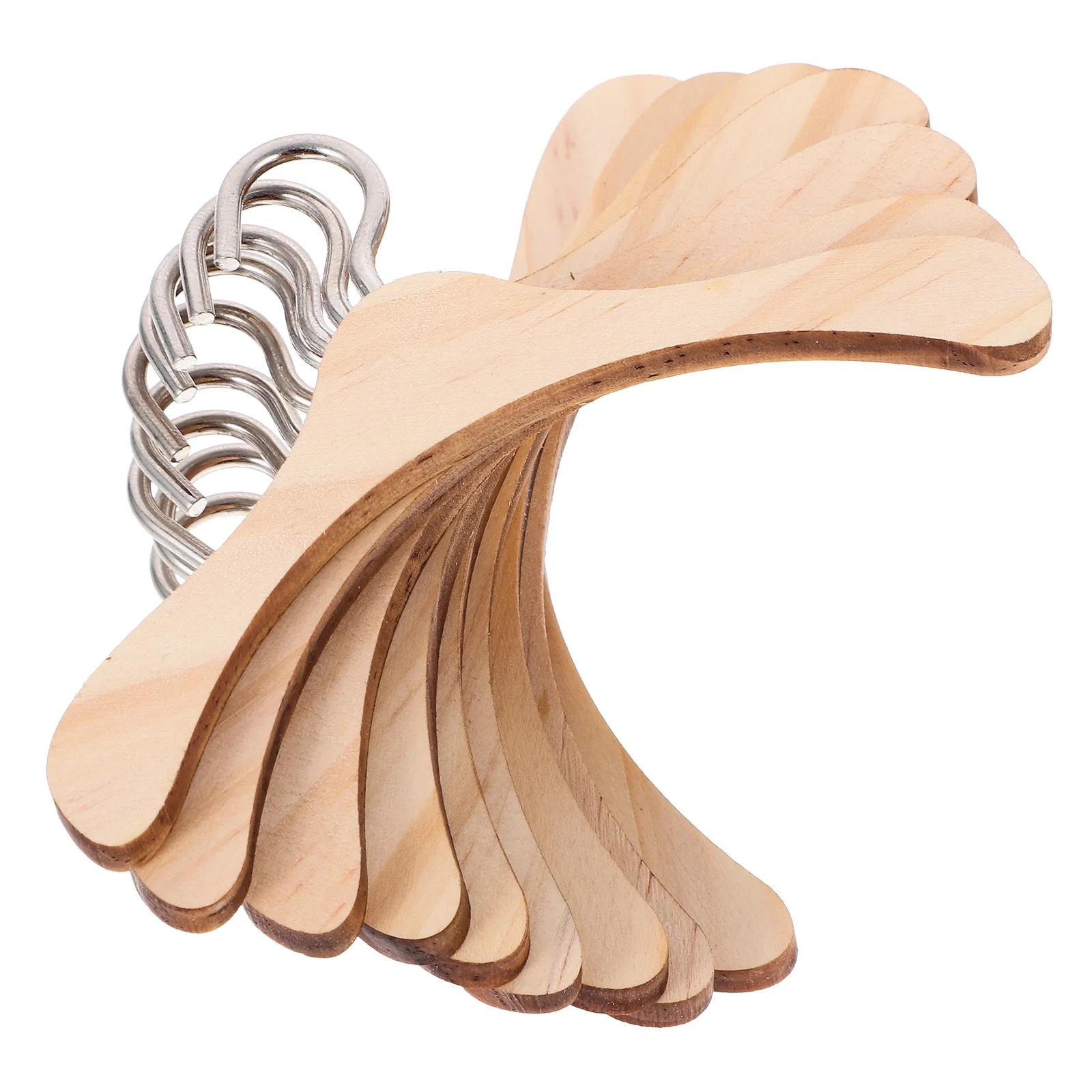 

10Pcs Mini Wooden Hanger 10Cm Multi-Functional Bjd Accessory Hanger for Kids Room Decorative Organization Gift Idea