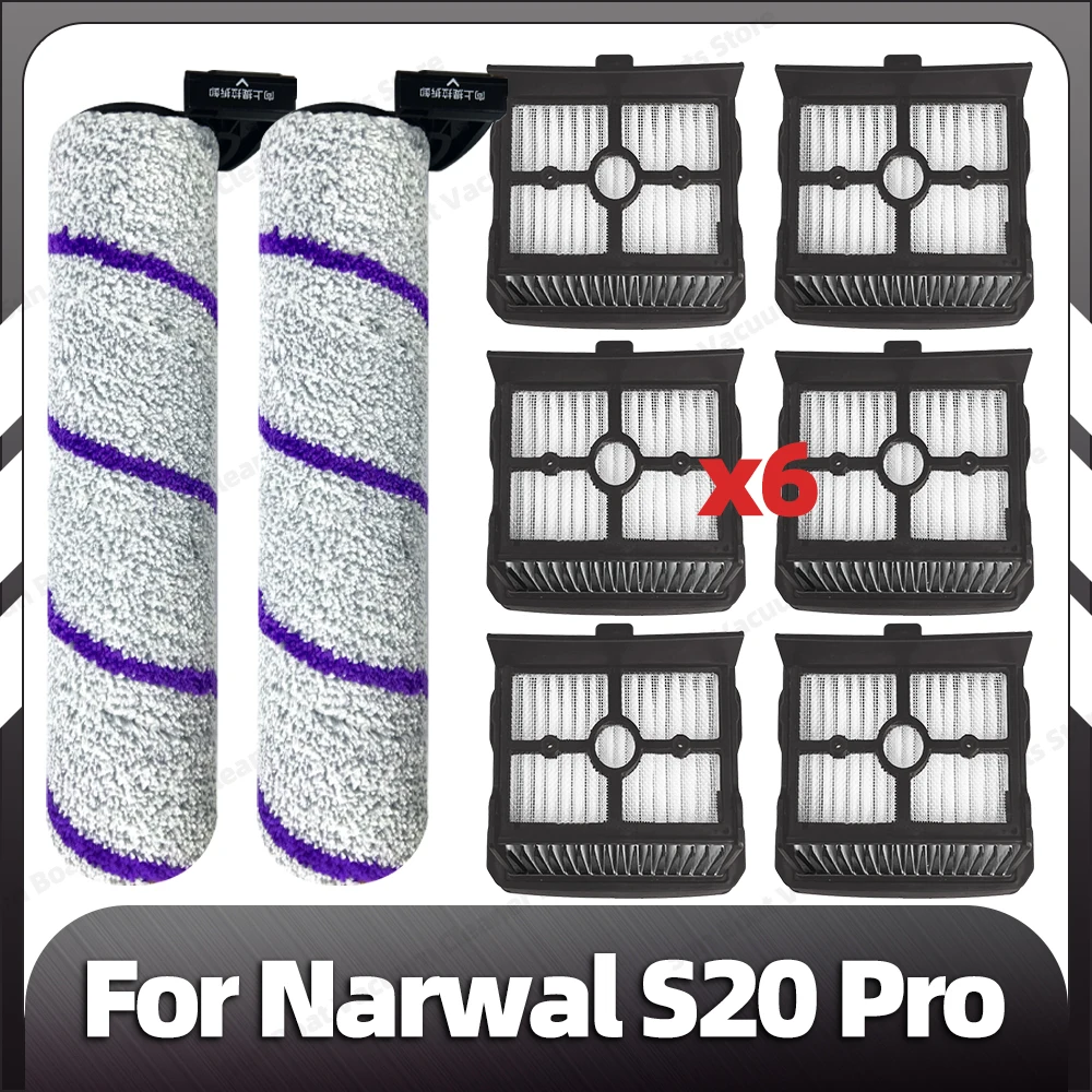 Compatible for Narwal S20 Pro Vacuum Replacement Brush High Efficiency HEPA Filter Spare Parts Accessories